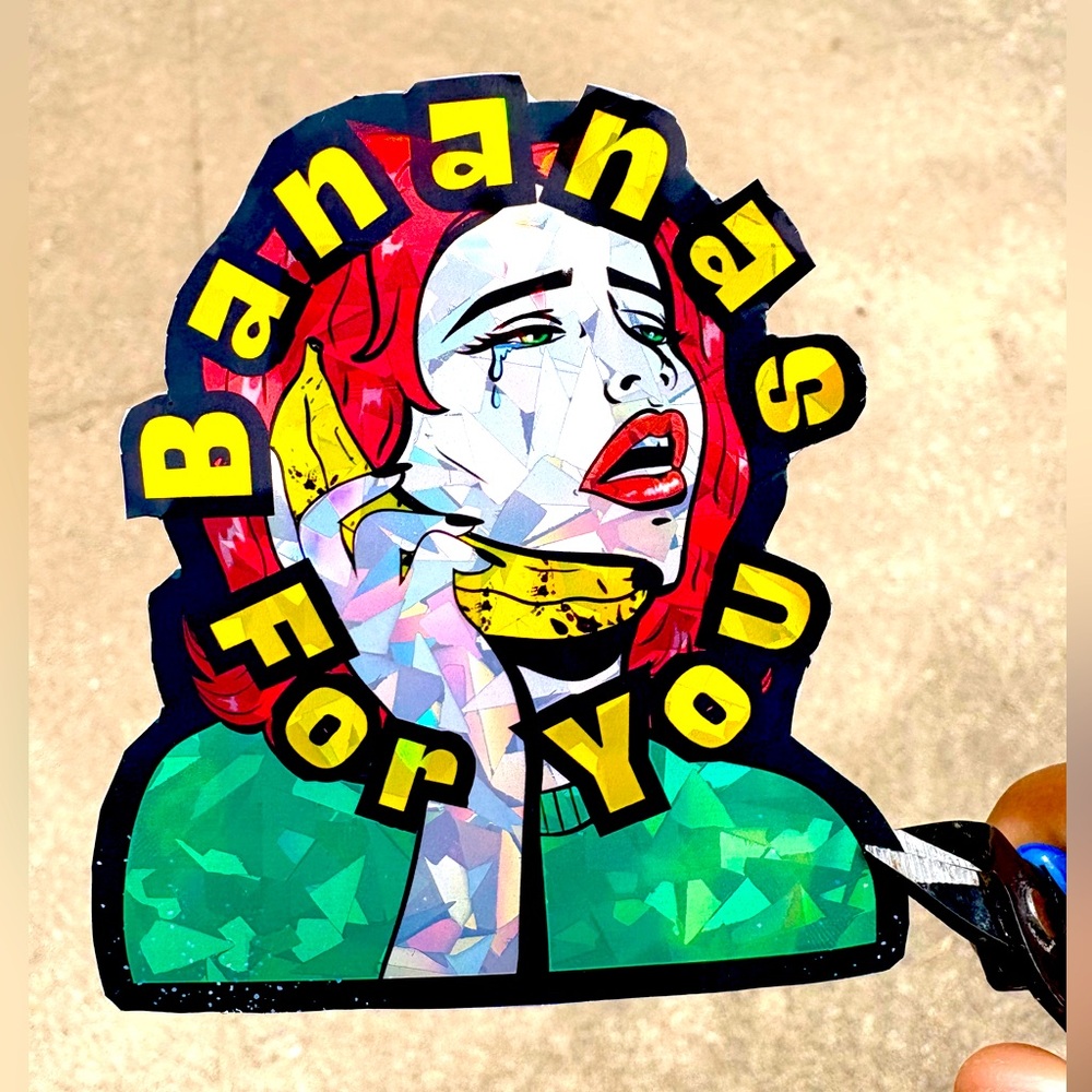 Colorful Bananas for you Pop Art Sticker